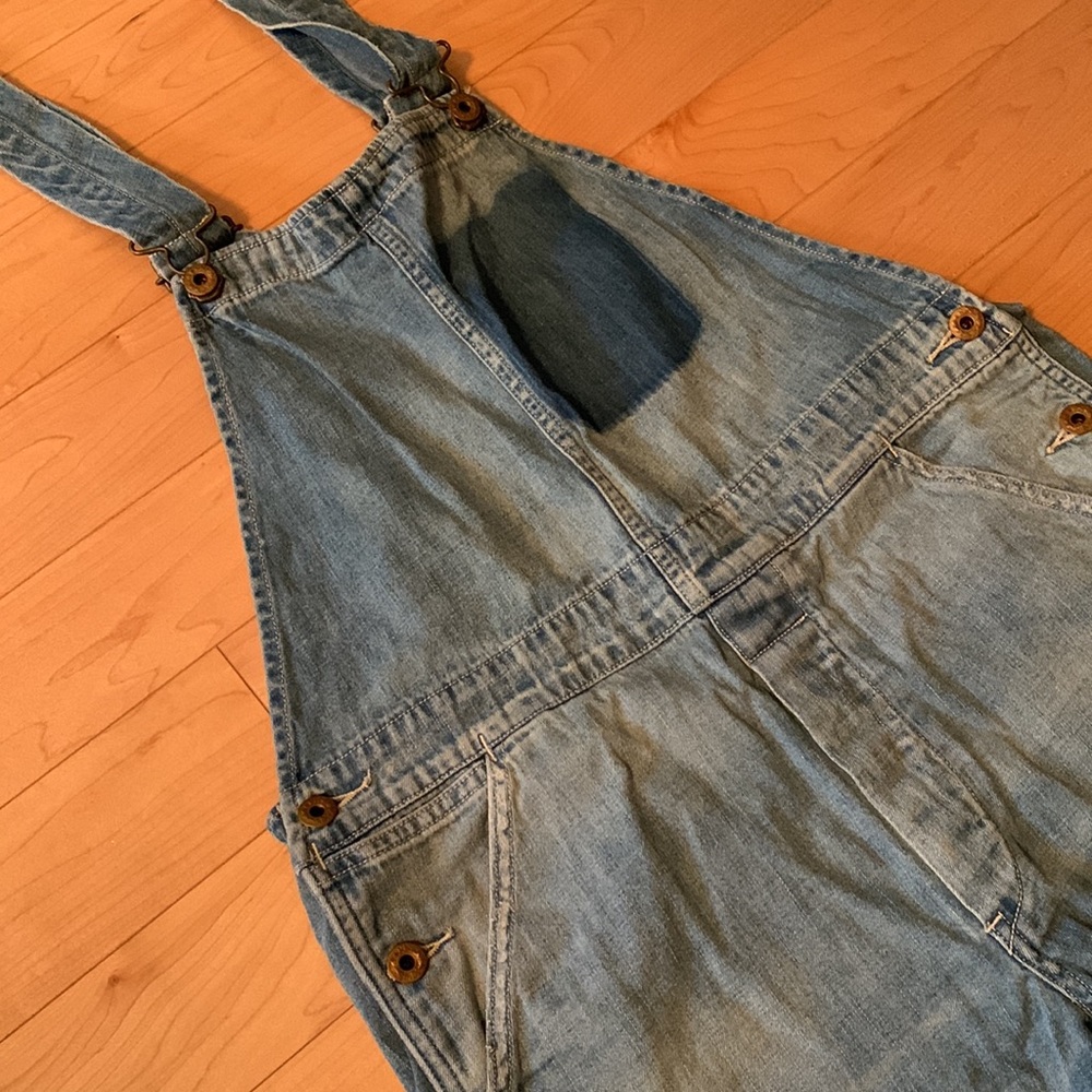 ✨HP✨NWOT Ralph Lauren Denim & Supply Rolled-Cuff Denim Shortall (overall) Size S - Picture 7 of 11